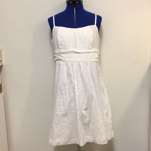 New York & Co White Cotton Strappy Dress Sz 12